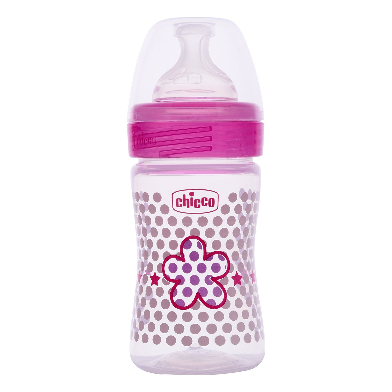 Well-Being Feeding Bottle (150ml, Slow) (Blue)-Pink